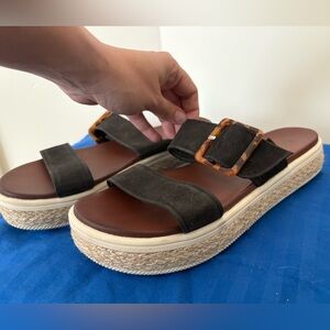 MIA Black and Brown Platform Sandals